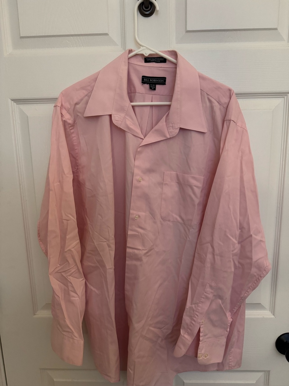 Bill Robinson Men's Pink Dress Shirt - Spread Collar